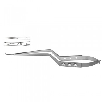 Jacobson Micro Scissor Straight - Bayonet Shaped Stainless Steel, 23 cm - 9" 